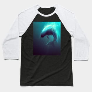 Humpback whale in deep ocean Baseball T-Shirt